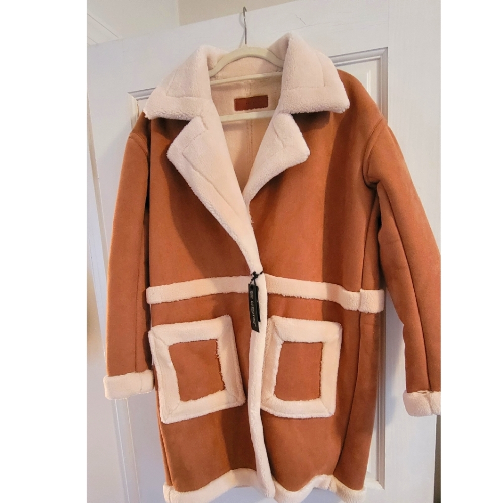 Sherpa/Suede Coat
